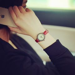 Ladies designer vintage leather women bracelet watches retro