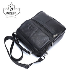 Genuine Cowhide Leather Shoulder Bag Small Messenger Men Crossbody Bag