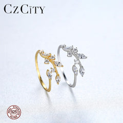 Silver Handmade Olive Leaf Rings