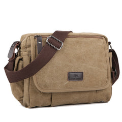 Casual Canvas Men Small Shoulder Bag Vintage Satchel Retro Crossbody