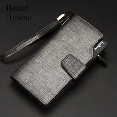 aellerry Men Wallets Long Style High Quality Card Holder Male Purse Zipper