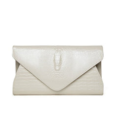 Crocodile pattern cow leather women clutch bag shoulder bag
