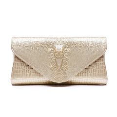 Crocodile pattern cow leather women clutch bag shoulder bag
