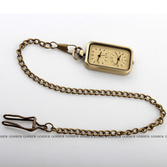 fashion design double time small pocket watch