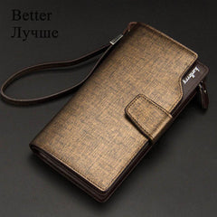 aellerry Men Wallets Long Style High Quality Card Holder Male Purse Zipper