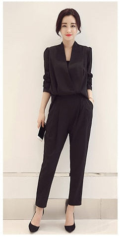 Jumpsuit Ankle Length Pants Detachable Slim Female Leisure Trousers