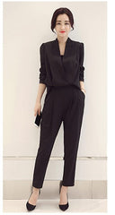 Jumpsuit Ankle Length Pants Detachable Slim Female Leisure Trousers
