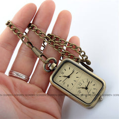 fashion design double time small pocket watch