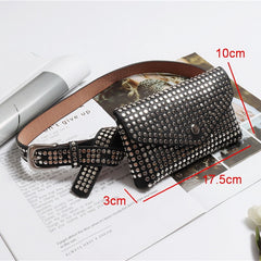 Fashion Rivets Waist Pack Luxury Designer Fanny Pack Small Waist Bag