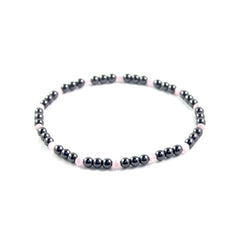 Magnetic Hematite Round Beads Beaded Anklet 4MM