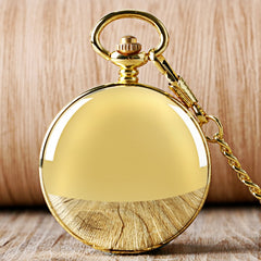 Mechanical Pocket Watch Full Luxury Gold Color Men Women Stylish Retro FOB