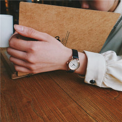 Bamboo Knot Vintage Leather Women Small Watches Designer