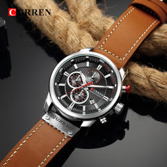 Fashion Date Quartz Men Watches Chronograph Sport Mens Wrist Watch