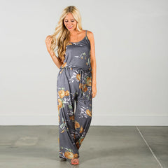 Women Summer Jumpsuits Full Length Casual Print