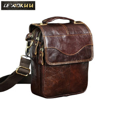 Original Leather Male Casual Shoulder Messenger bag Cowhide Fashion Cross-body