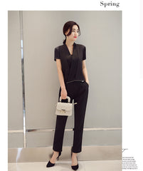 Jumpsuit Ankle Length Pants Detachable Slim Female Leisure Trousers