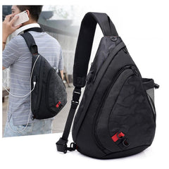waterproof fabric male crossbody bag small black camouflage