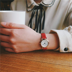 Bamboo Knot Vintage Leather Women Small Watches Designer