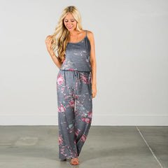 Women Summer Jumpsuits Full Length Casual Print
