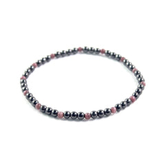 Magnetic Hematite Round Beads Beaded Anklet 4MM