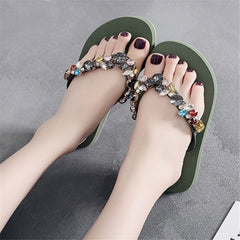 flat comfortable beach shoes Non-slip soft bottom Casual flip flops