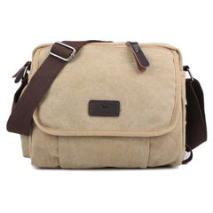 Casual Canvas Men Small Shoulder Bag Vintage Satchel Retro Crossbody
