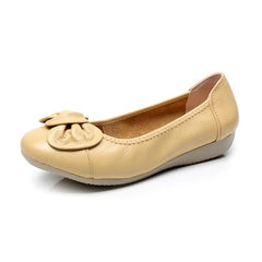 Plus Size Spring\Autumn Genuine Leather Shoes Woman Flats Work