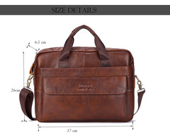Men Genuine Leather Handbags Casual Leather Laptop Bags Male Business