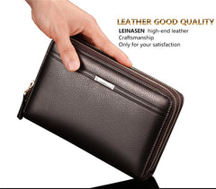 Men Wallets with Coin Pocket Long Zipper Coin Purse