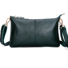 Women Genuine Leather Day Clutches Candy Color Shoulder Bags
