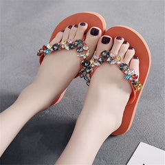 flat comfortable beach shoes Non-slip soft bottom Casual flip flops