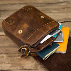 Leather Male Casual Design Shoulder Messenger bag Cowhide Fashion Cross-body