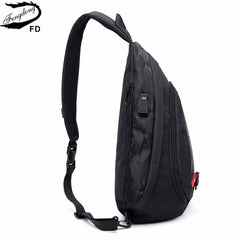 waterproof fabric male crossbody bag small black camouflage