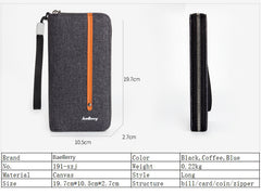 Canvas Man Wallet Brand Long Clutch Card Purse