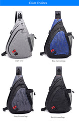 waterproof fabric male crossbody bag small black camouflage