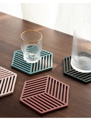 1PC Silicone Tableware Insulation Mat Coaster Cup Hexagon Mats