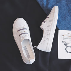 Fashion Casual Microfiber PU Leather Casual Striped Shoes Sneakers