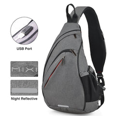 Mixi Men One Shoulder Backpack Women Sling Bag Crossbody
