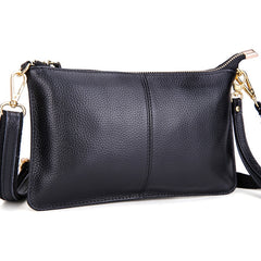 Women Genuine Leather Day Clutches Candy Color Shoulder Bags