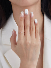 Silver Inlaid With Cubic Zircon Customize Ring Simple Multi-color