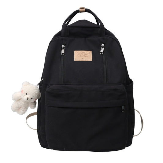 Multifunction Double Zipper Women Backpack Teenager Girls Laptop Backpack