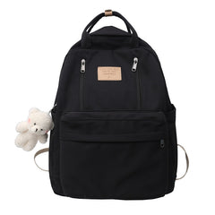 Multifunction Double Zipper Women Backpack Teenager Girls Laptop Backpack