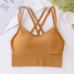 Seamless Anti-sweat Shockproof Padded Breathable Sports Bra