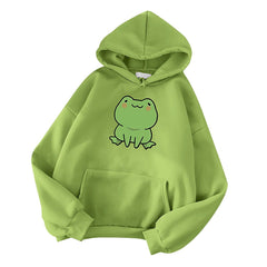 Frog Hoodie Vintage Harajuku Women's Winter Hoodies Kawaii Cute