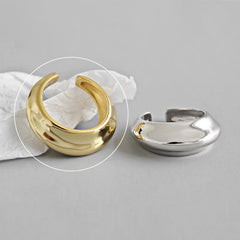 Charming Irregular Chain Geometric Rings Gold Open Rings