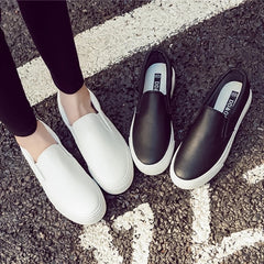 Leather Shoes Spring Trend Casual Flats Sneakers Female