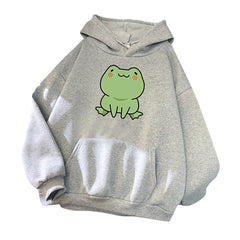 Frog Hoodie Vintage Harajuku Women's Winter Hoodies Kawaii Cute