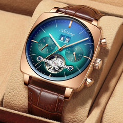 brand watch luxe chronograph Square Large Dial Watch