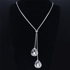 Fashion Bee Stainless Steel Long Necklace