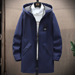 Mens Casual Long Jackets And Coats Hooded Streetwear